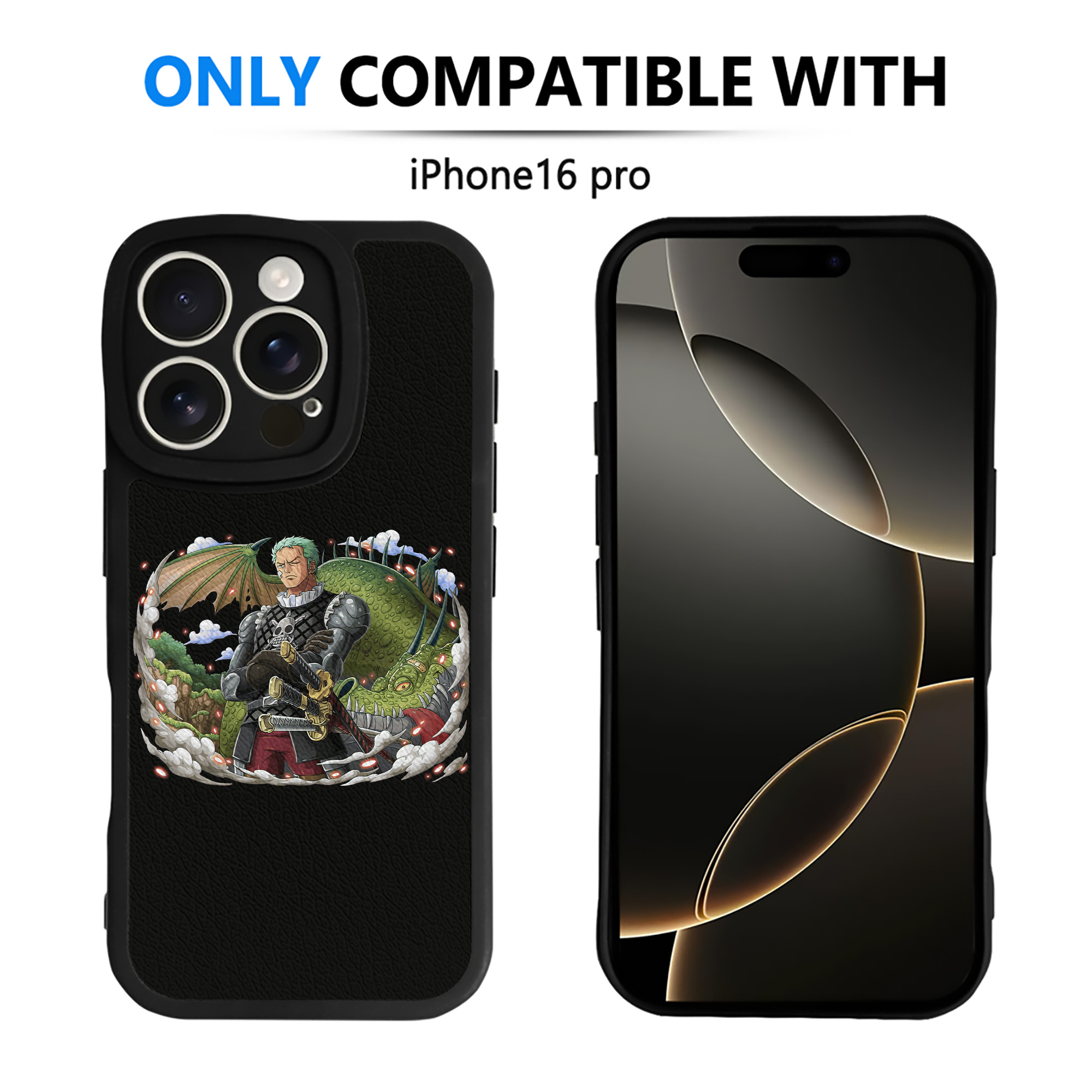 （画像用） ワンピース ロロノア・ゾロ ONE PIECE Roronoa Zoro 【iPhone 16シリーズ対応】シリコンスマホケース（レザー調） 材質：シリコン